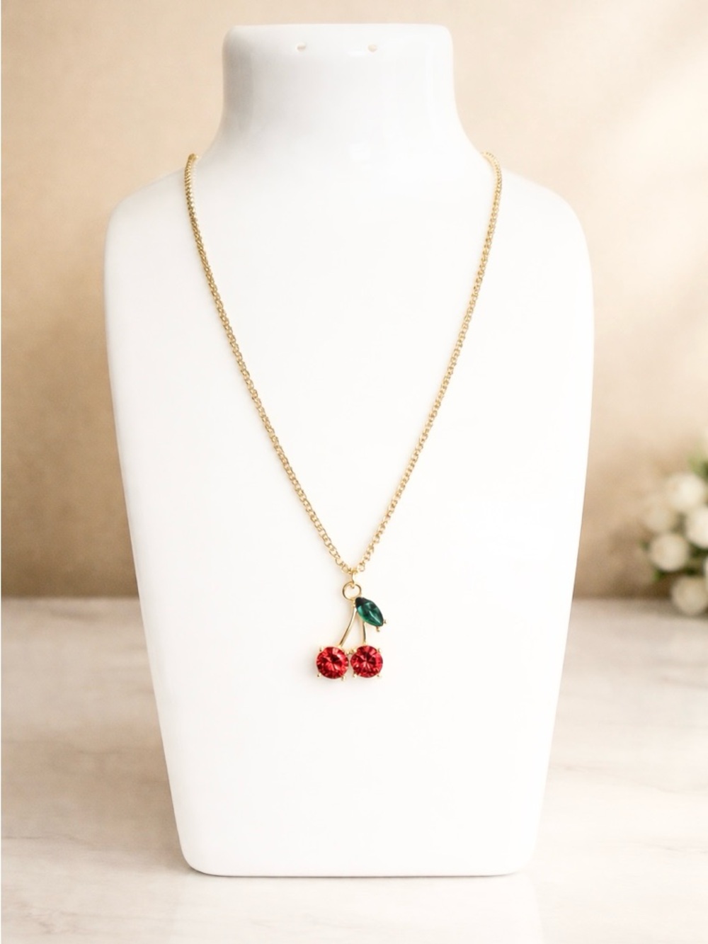Kate Spade New York Ma Cherie Cherry Pendant Necklace NWT 16-18” Adjustable 🍒
